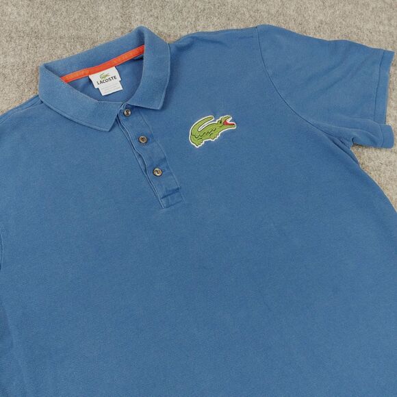 Lacoste Men’s 7 (XL) Polo Shirt Blue Big Crocodile Logo - Picture 1 of 6